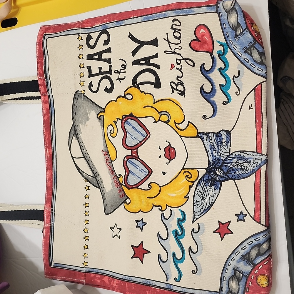 Brighton "Seas The Day" canvas Tote Bag - Picture 2 of 10